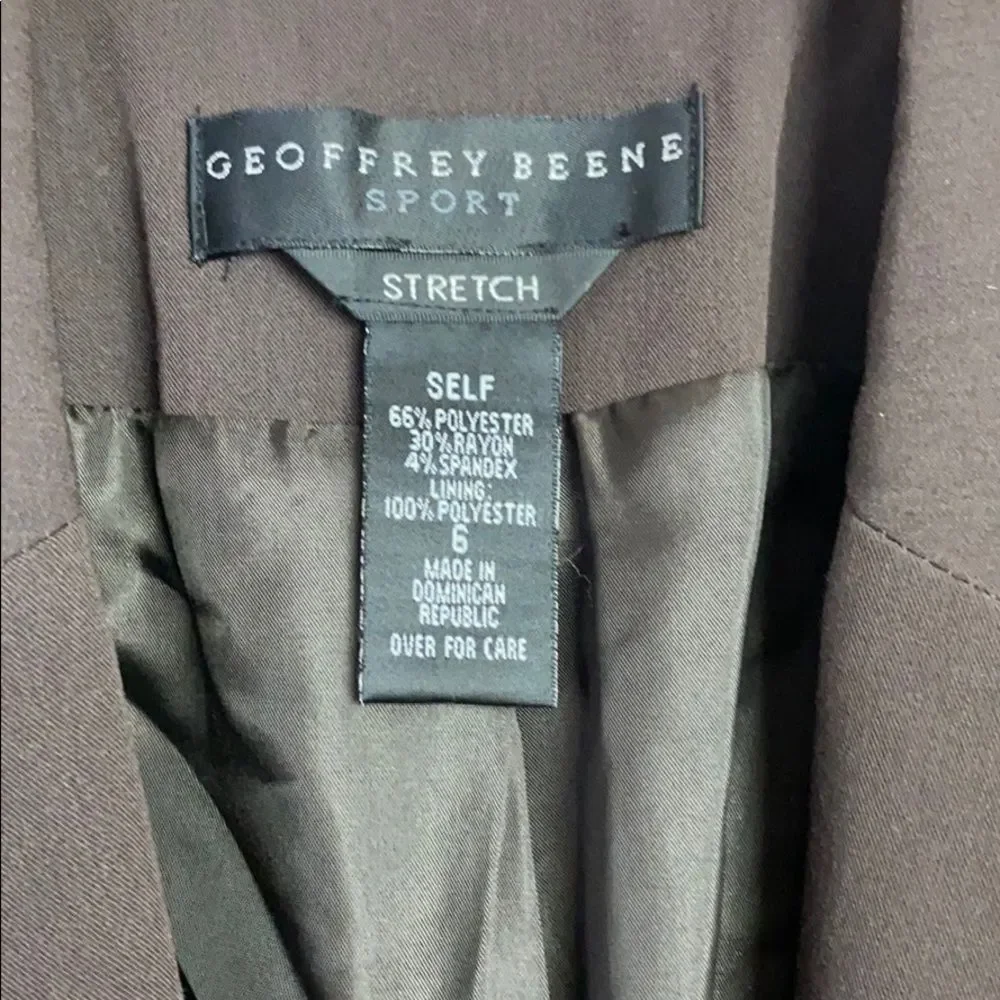 Geoffrey Beene Sports Brown Career Suite Blazer